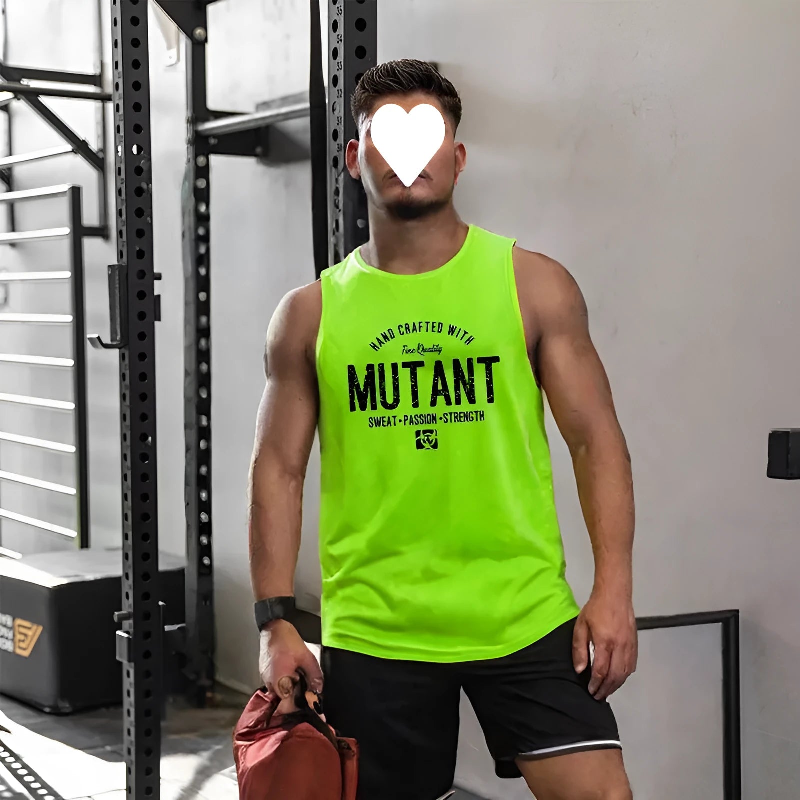 Loose fit sleeveless workout tank top vest in a selection of graphic colour designs.