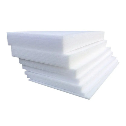 White EPE pearl cotton foam board sheet measuring 200cm by 100cm with 10mm thickness