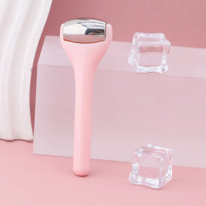 Ice roller eye cream stick cold compress instrument with stainless steel or silicone head on 8cm stick