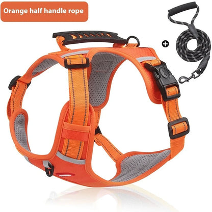 Reflective pet chest strap in multiple colours with adjustable design for night walk safety