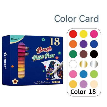 Soft head gouache pen set for hand painting and greeting card art in acrylic marker format
