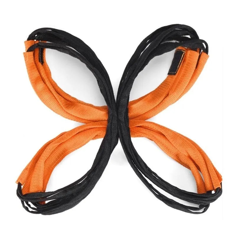 Plastic butterfly agility ladder laid flat for youth fitness and coordination training.