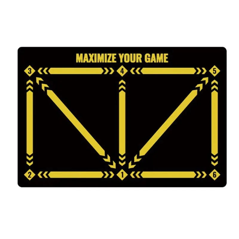 Rubber football training mat in cushion colour for indoor skill practice and foot basket row drills