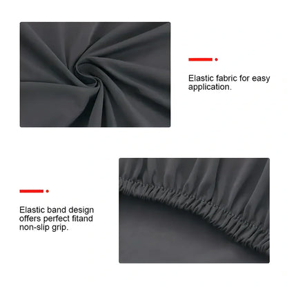 Elegant dining chair covers in various colours, transforming plain chairs into stylish home decor pieces