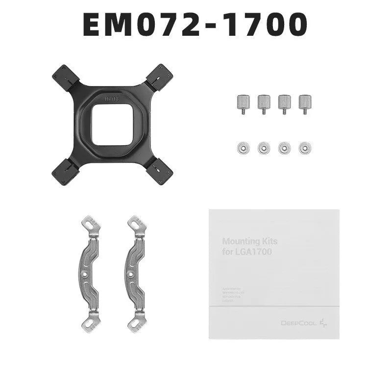 LGA1700 CPU water cooling radiator fasteners with cleaning alcohol bag and five bracket options