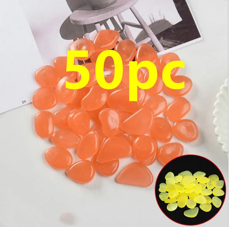 Qiming fluorescent luminous stones in mixed colours for aquarium and garden decoration