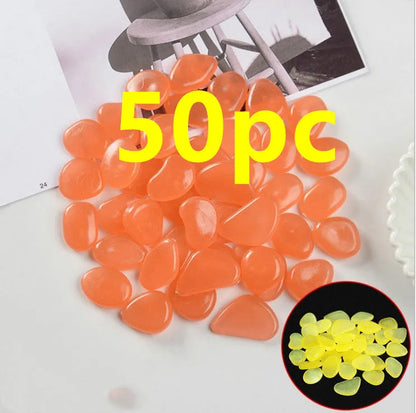 Qiming fluorescent luminous stones in mixed colours for aquarium and garden decoration