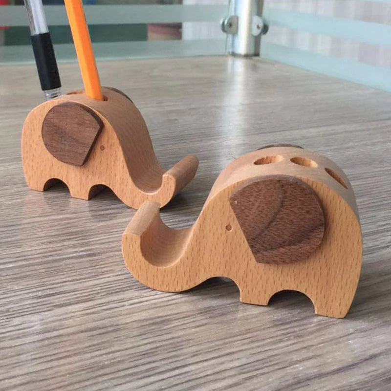 Custom beech wood lazy phone holder with various designs for hands-free convenience