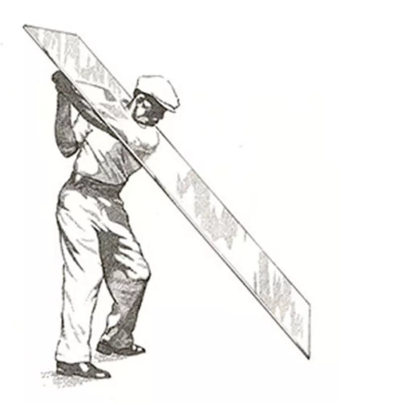 Golf Flat Laser Swing Assistant Trainer with red laser feedback for swing correction