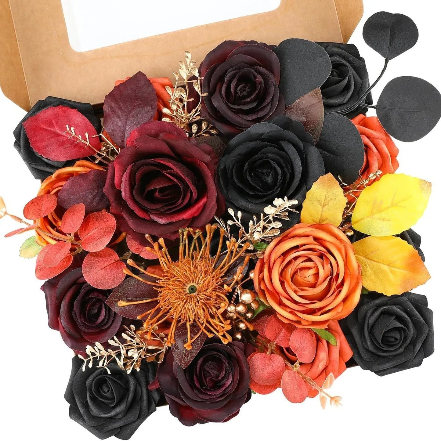 Silk flower wedding simulation box flower for layout planning in a selection of colours.
