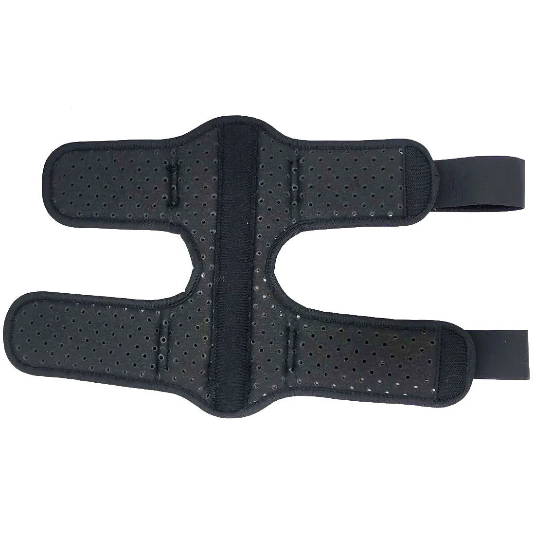 Adjustable dorsal night splint for plantar fasciitis and foot drop support in black