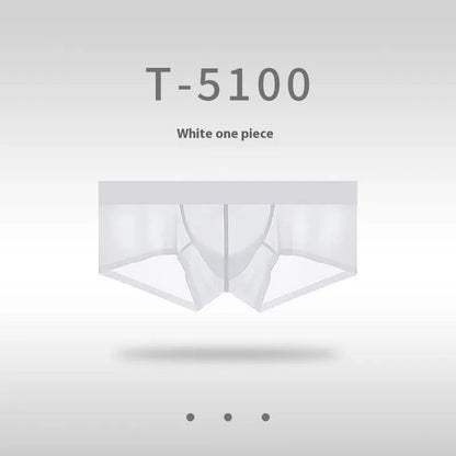 Men's ice silk seamless low waist underwear in multiple colours with ultra-thin quick drying fabric