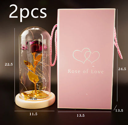 Little Prince Rose Glass Cover with 20cm diameter dome protecting plastic flower arrangement
