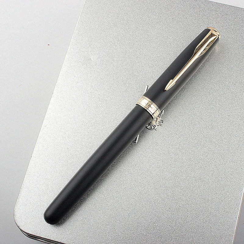 Stainless steel ballpoint pen with 0.5mm nib in a selection of colours including black and silver.