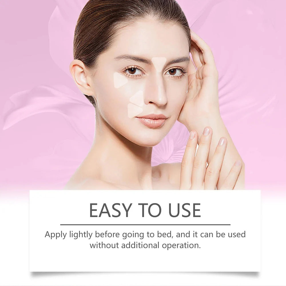 Facial skin fine lines nursing adhesive bandage with 144 hyaluronic acid patches in packaging