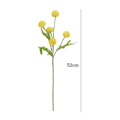 Five-head white dandelion chrysanthemum silk artificial flower bouquet arrangement