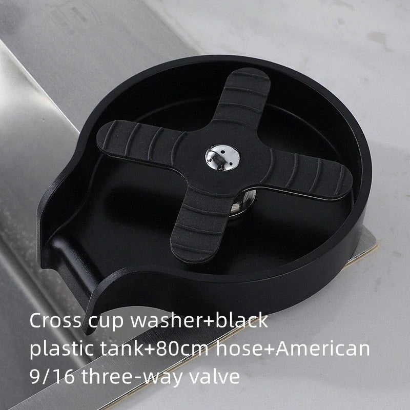 Stainless steel cup washer for home bar sink with sleek design