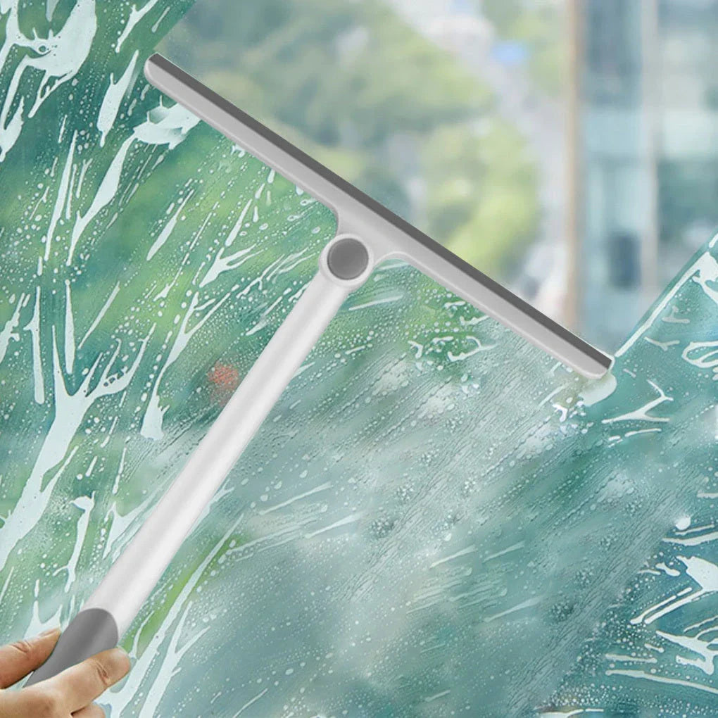 Versatile car window scraper with 360-degree rotating design, sturdy PP handle, and flexible TPR strip for effortless window cleaning