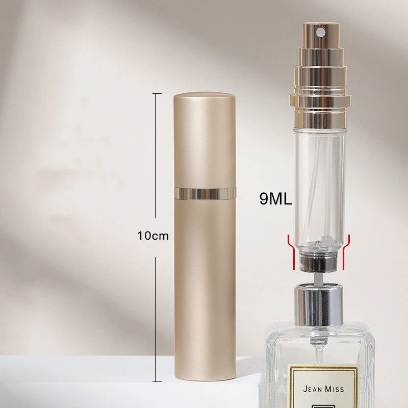 Compact perfume vaporizer in various colours with leak-proof design