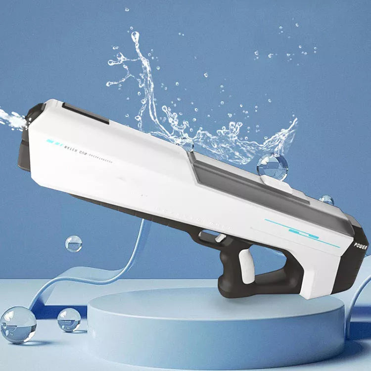 Electric Water Gun Toy in blue, pink, or white with 12-metre range for outdoor summer play