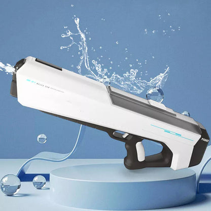 Electric Water Gun Toy in blue, pink, or white with 12-metre range for outdoor summer play