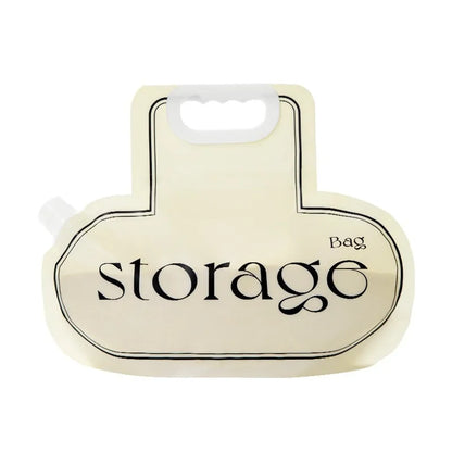 Cream coloured grain storage bag with large opening for rice wheat beans storage