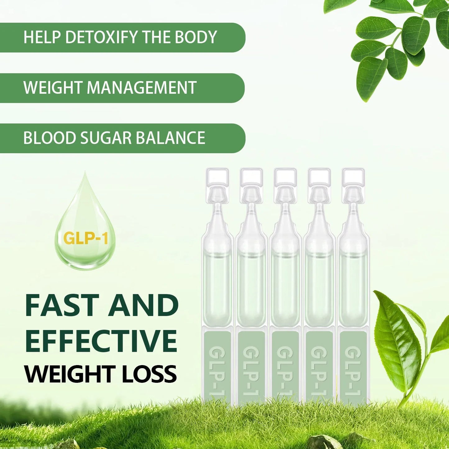 Box of five 50g firming slimming care drops for abdomen shaping.