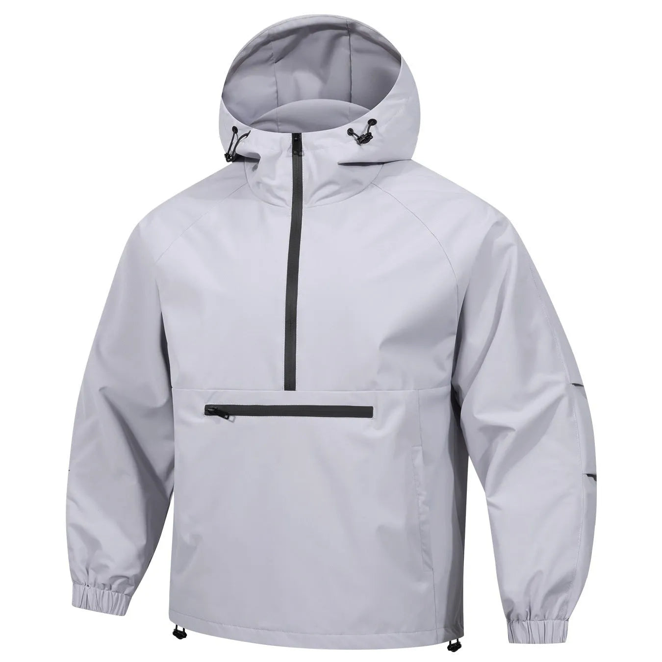 Men's rabbit fur corduroy half-zip hooded sweater jacket in Korean-style loose fit