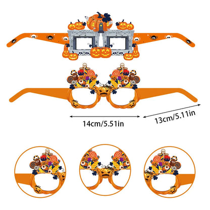 Halloween paper glasses decorations in multiple style options for photo props and party scene decoration