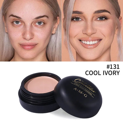 Waterproof sweat-proof concealer pen in 12g tube with four shade options including cool ivory and almond