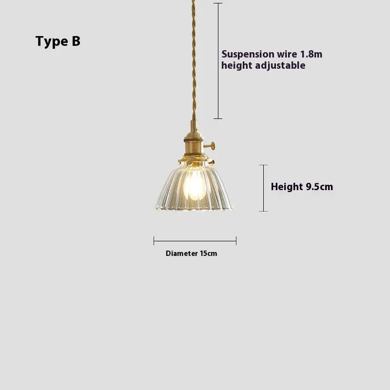 American retro style small pendant droplight with warm white bulb