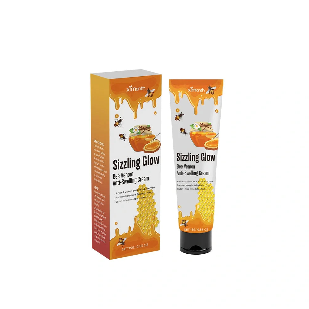 15g skin cream container with daily care formulation containing mint, bee poison, arnica, vitamin B6, and aloe extracts