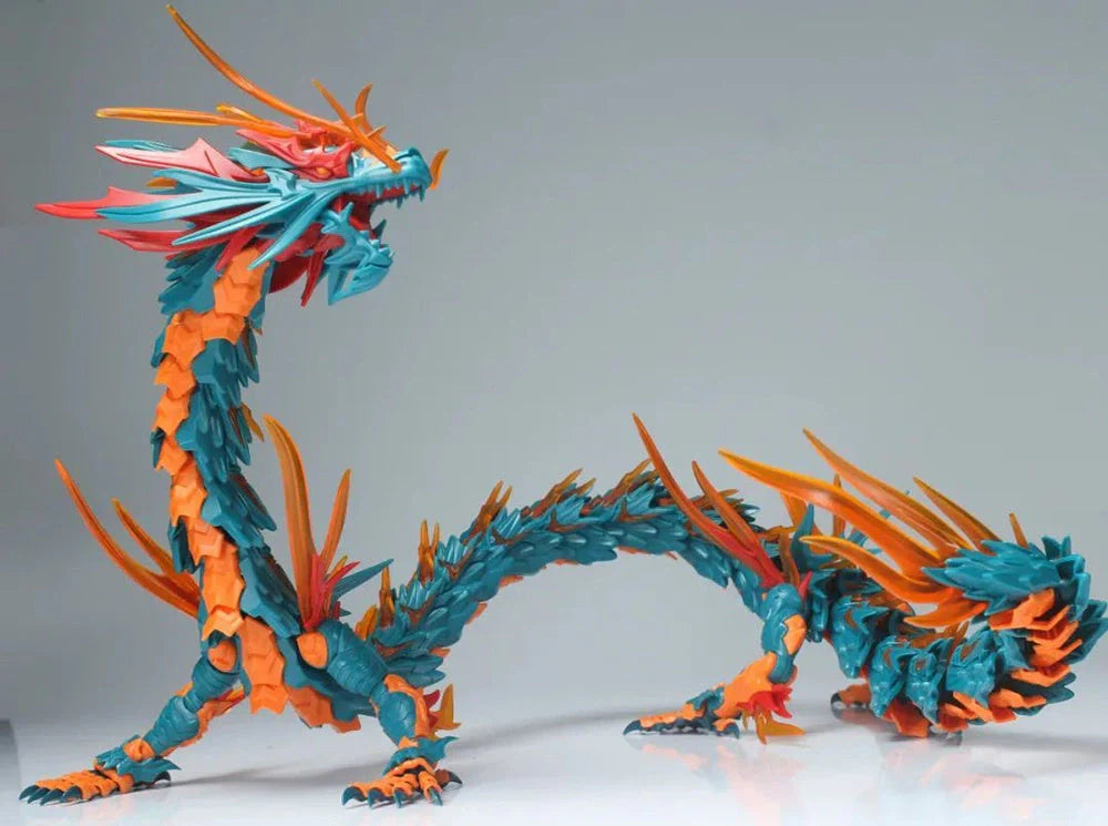 Oriental Blue Dragon PVC assembling model toy based on Chinese mythology