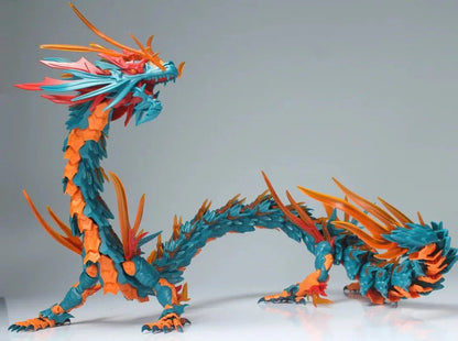 Oriental Blue Dragon PVC assembling model toy based on Chinese mythology