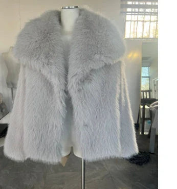 Cozy and stylish plush winter coat for women in various colors and sizes