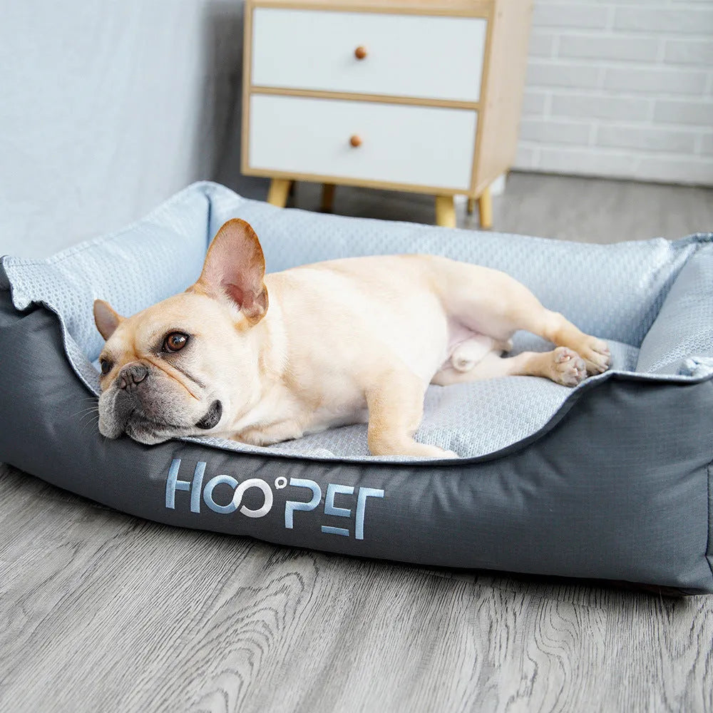 Summer dog bed with removable cover in three sizes for small medium large pets