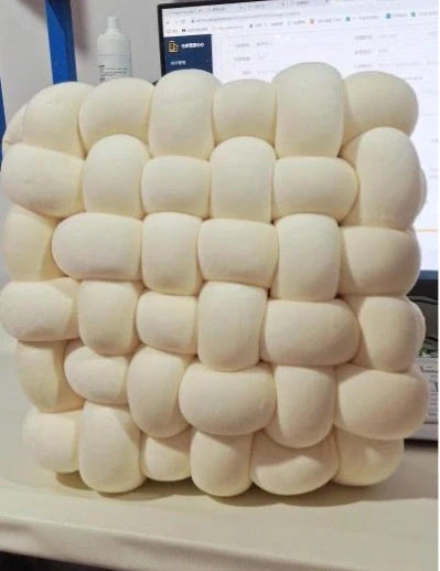 Creative Home Woven Square Plush Cushion in various colours with novel weaving design