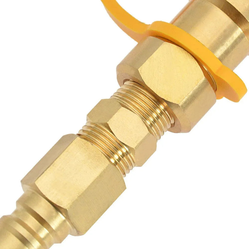 Gold brass 3/8-inch propane tank conversion charging connector