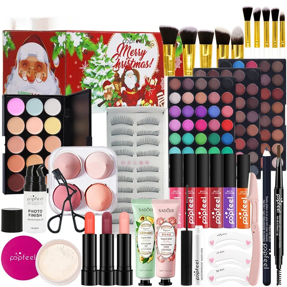 Green mermaid Christmas theatrical makeup set for stage performances and festival use