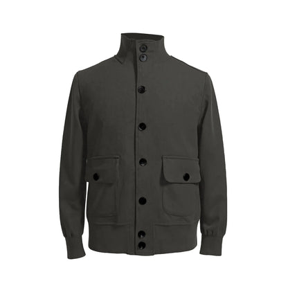 Men's retro deerskin velvet jacket in solid colour, available in seven colours and sizes M to XXXXL