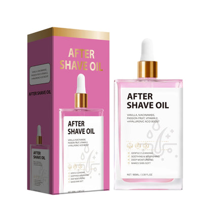 100ml bottle of men's aftershave soothing and moisturising oil with FP-A021 classification