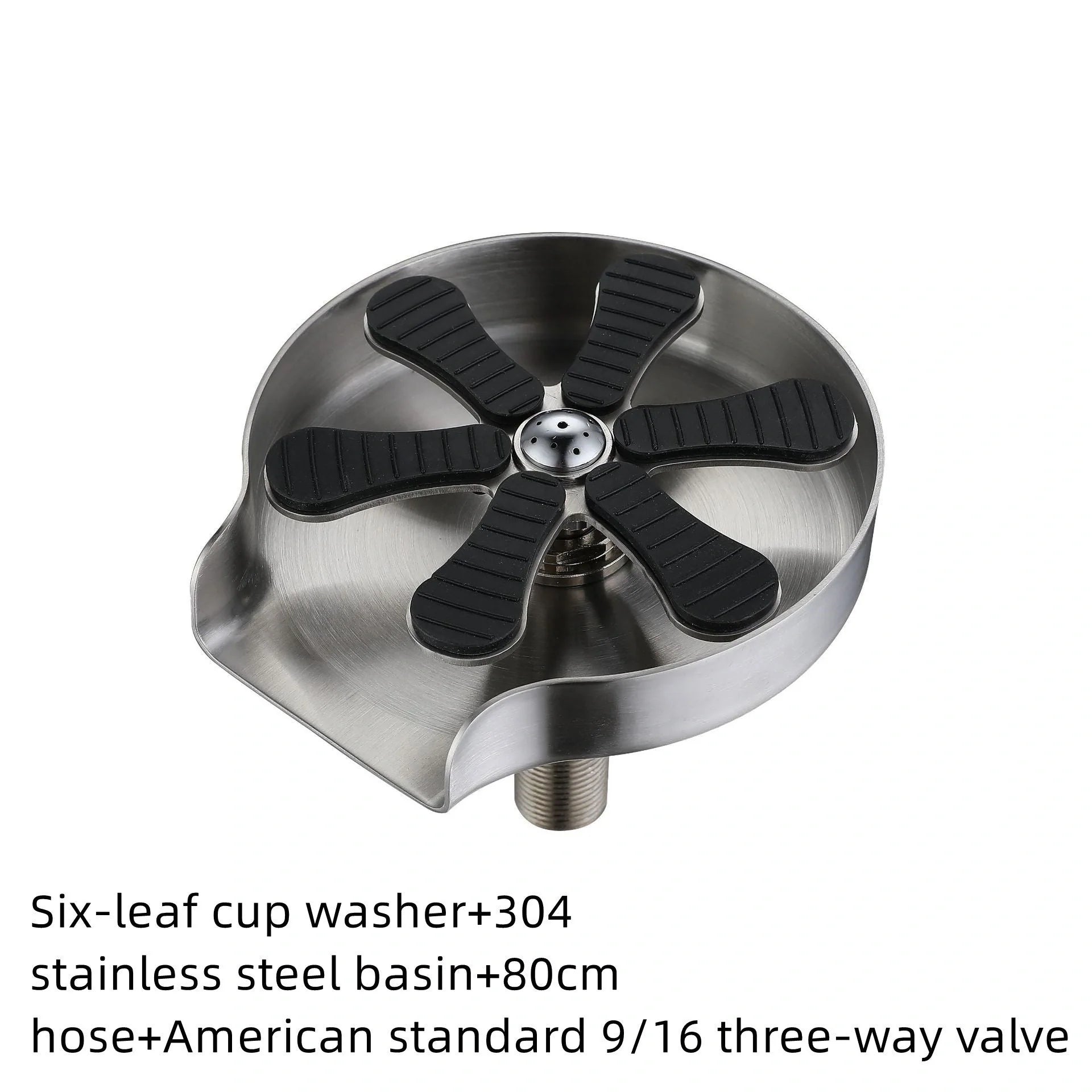 Stainless steel cup washer for home bar sink with sleek design