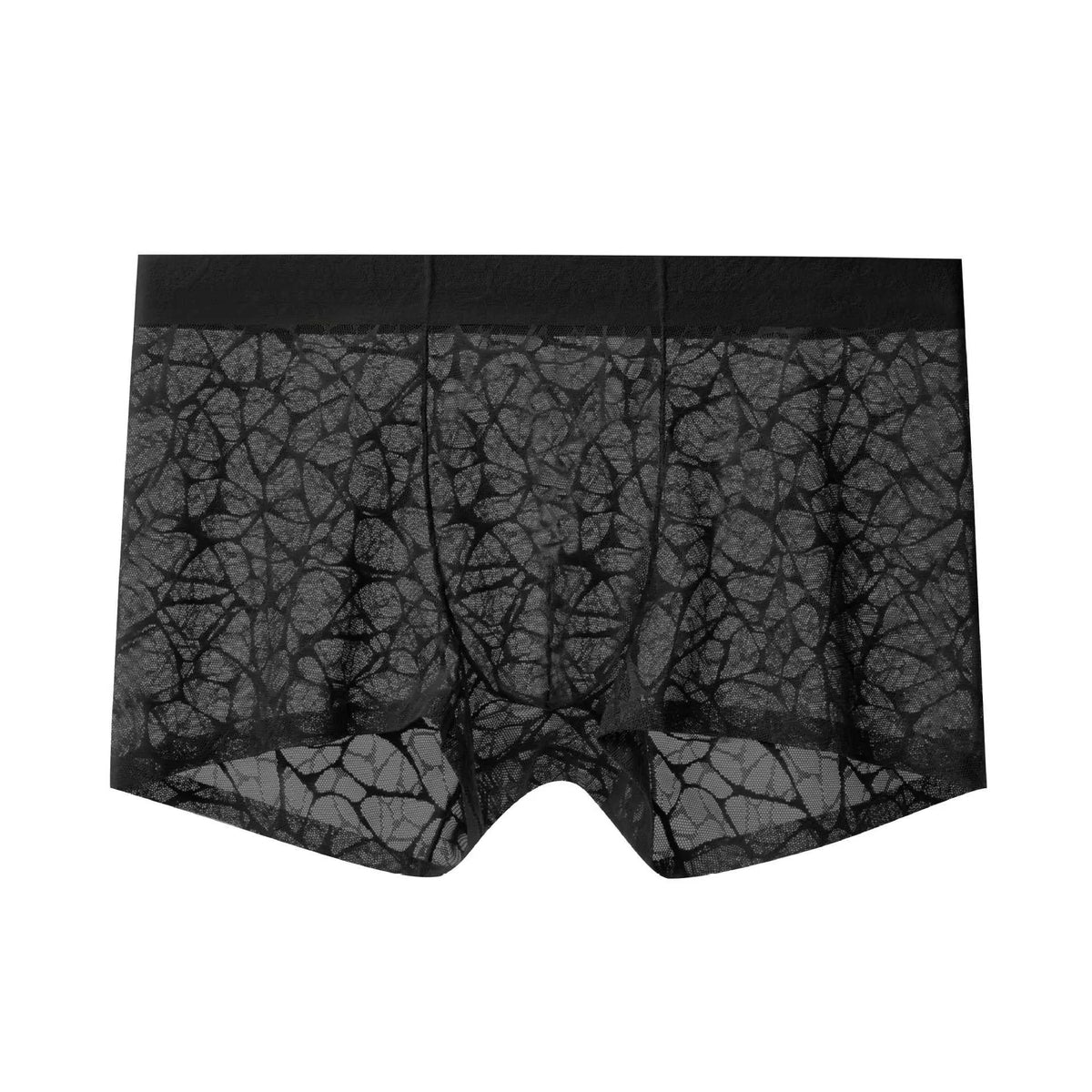 Men's leopard print jacquard underwear in black, white, grey, green, and apricot colours