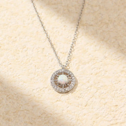Elegant Celtic Moon and Sun Necklace in Premium 925 Sterling Silver with Celestial Motifs and Sparkling Asterism Diamonds