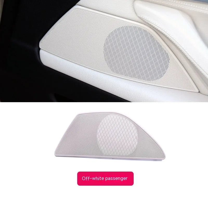 BMW 5 Series front door speaker cover in ABS PC plastic, shown in a selection of colours.