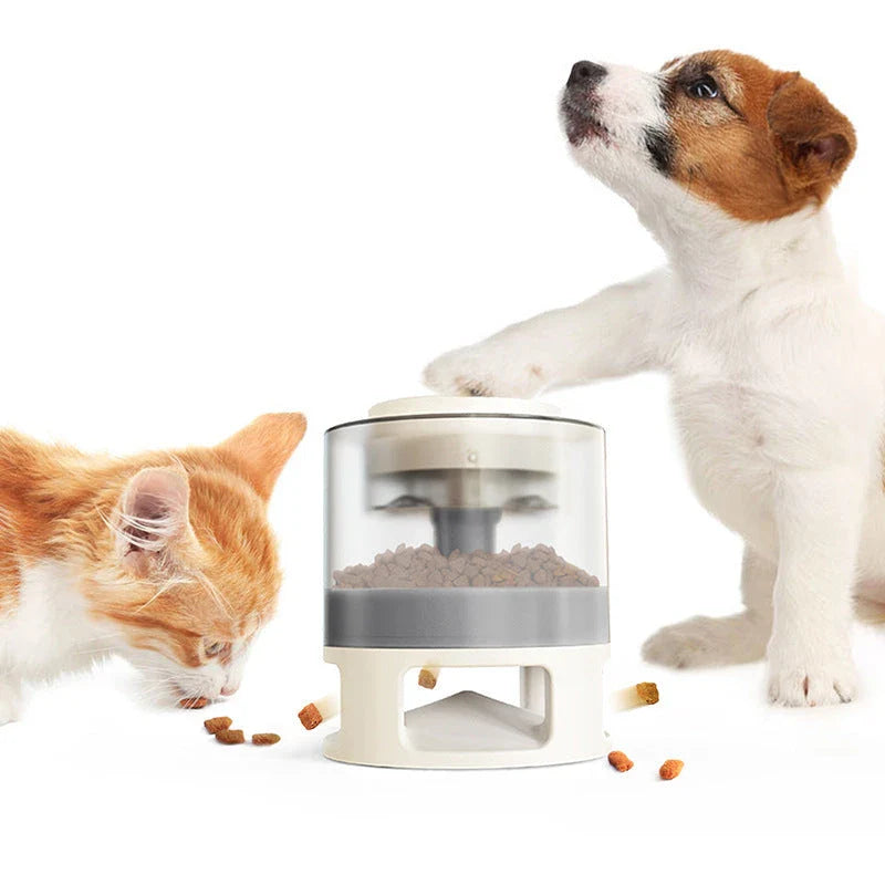 Clever Canine Feeder - Innovative Slow-Paced Mealtime Fun for Pets with Randomized Food Dispenser, Anti-Slip Design, and Suction Cup Stability