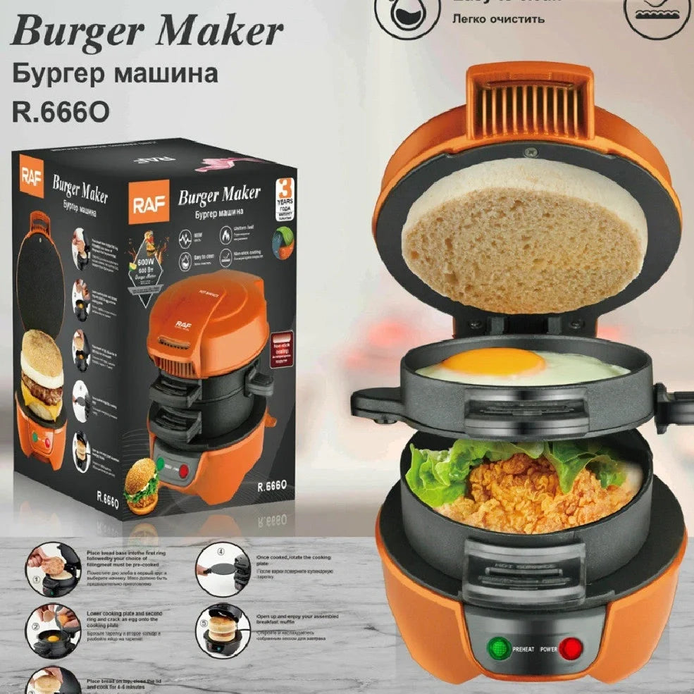 European standard sandwich bread maker with plastic stainless steel body in red colour option