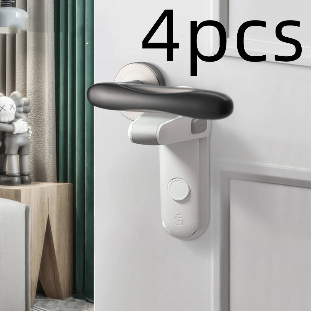 Children's safety door lever lock with 3M tape for easy installation