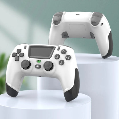 Fruit green wireless Bluetooth gamepad controller for PC, PlayStation, mobile phones and Nintendo Switch.