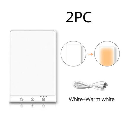 Modern SAD light therapy lamp with touch controls and USB/mains power options
